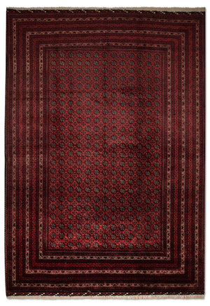 Afghansk tæppe - Bukhara - 299 x 195 cm - rød
