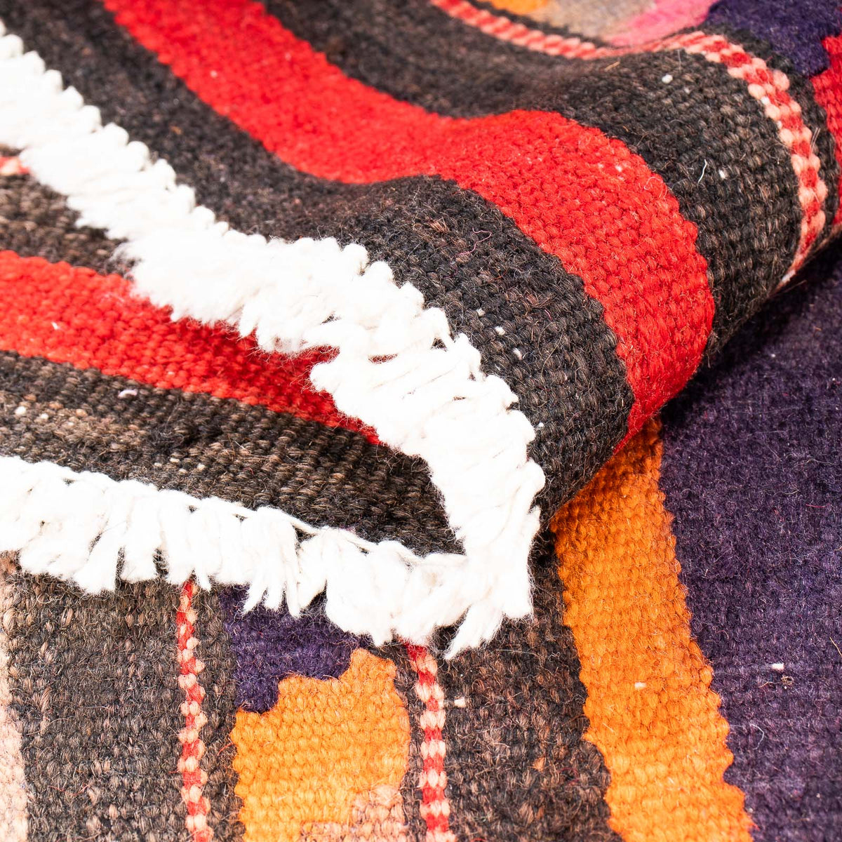 Løber Kelim-tæppe - gammelt - 210 x 75 cm - flerfarvet