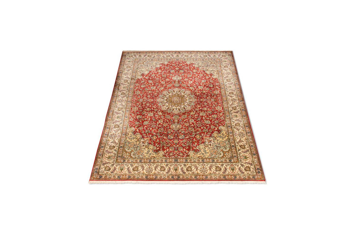 Silketæppe - Kashmir Silk - 218 x 156 cm - rød