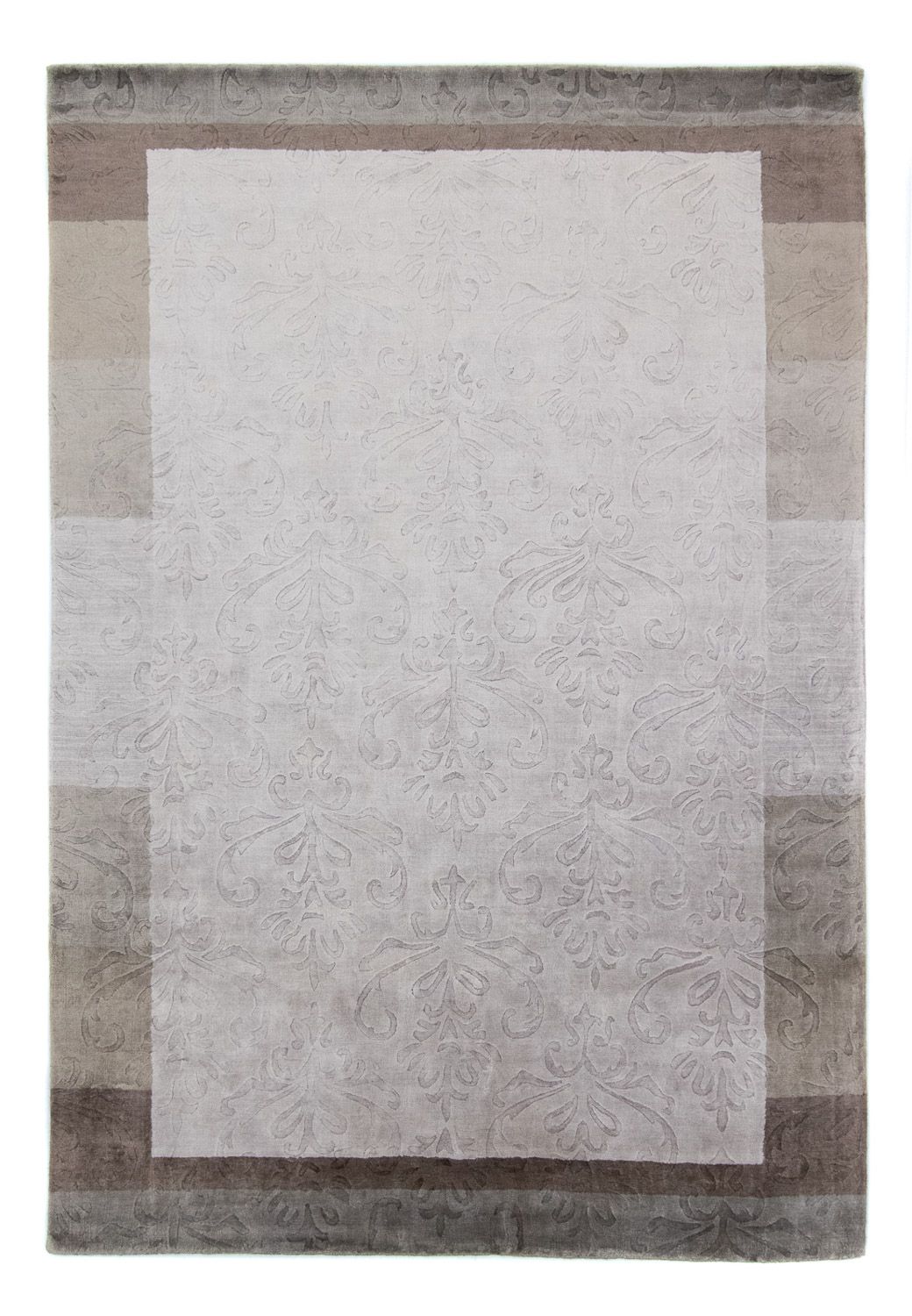 Uldtæppe - 241 x 166 cm - sølv