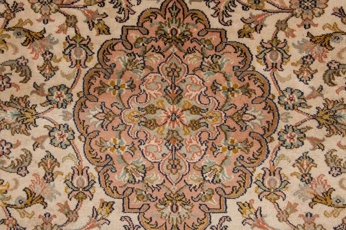 Silketæppe - Kashmir Silk - 184 x 124 cm - beige