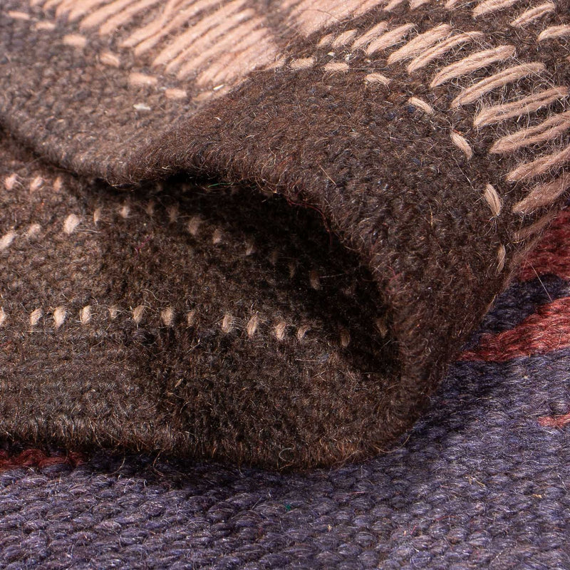 Løber Kelim-tæppe - gammelt - 450 x 135 cm - brun