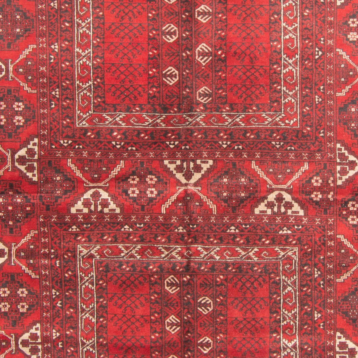 Turkaman-tæppe - 236 x 159 cm - rød