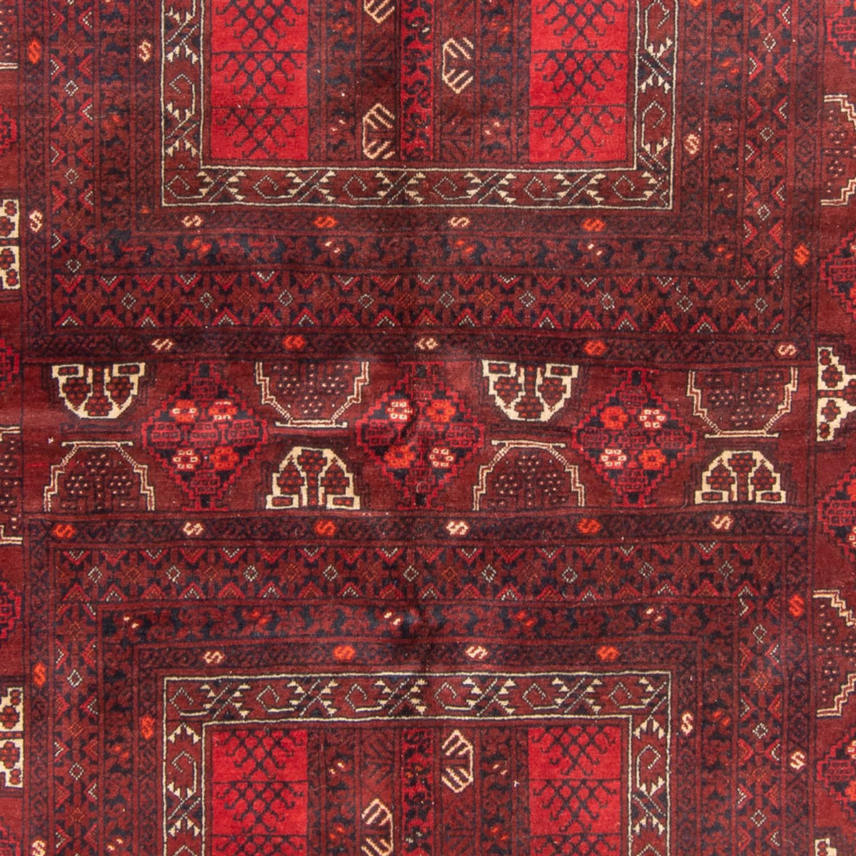 Turkaman-tæppe - 240 x 160 cm - rød