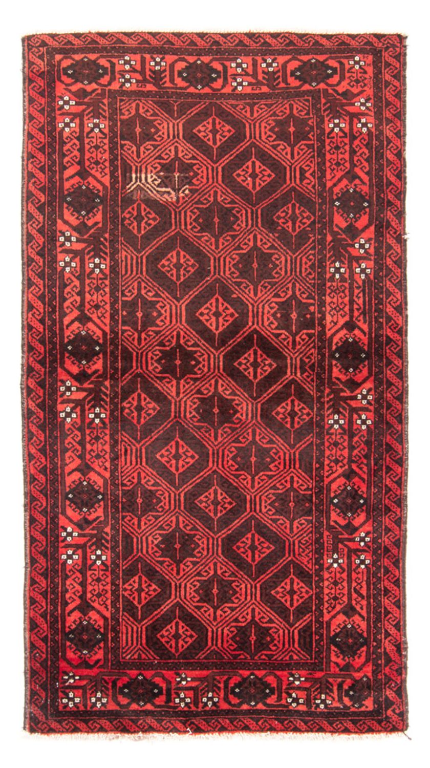 Løber Baluch-tæppe - 196 x 102 cm - rød
