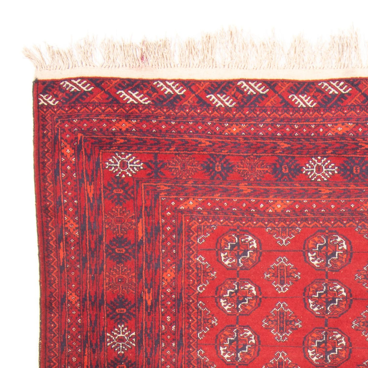Turkaman-tæppe - 175 x 126 cm - rød