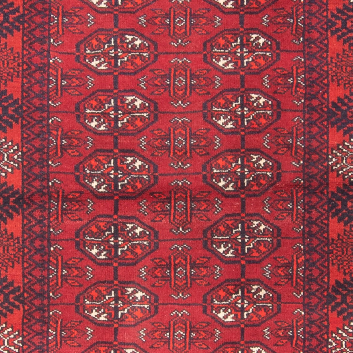 Løber Turkaman-tæppe - 194 x 74 cm - rød