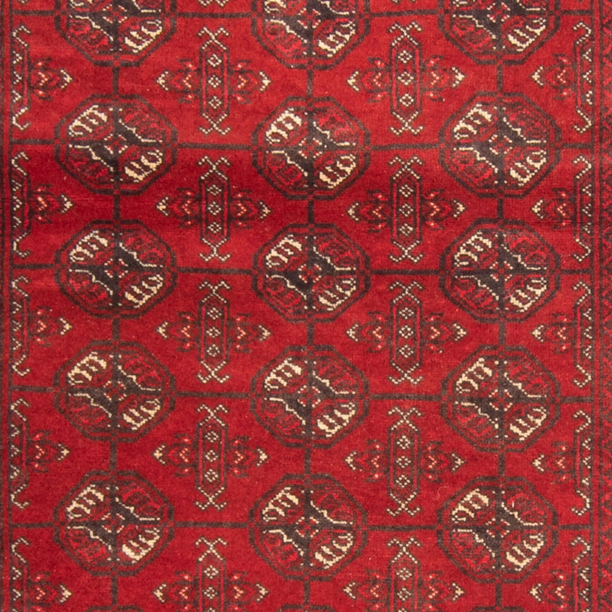 Løber Turkaman-tæppe - 201 x 86 cm - rød
