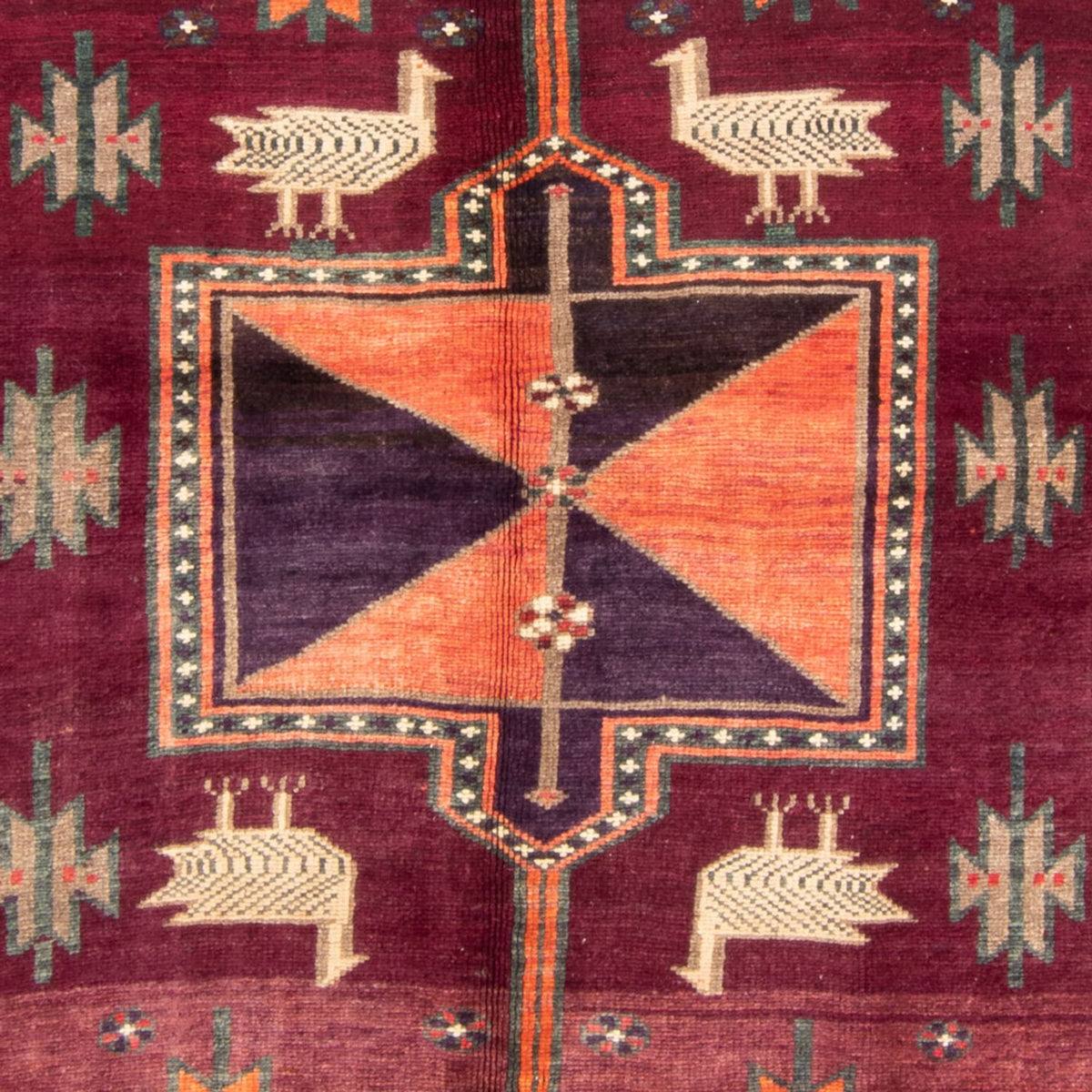 Persisk tæppe - Nomadisk - 245 x 156 cm - lilla