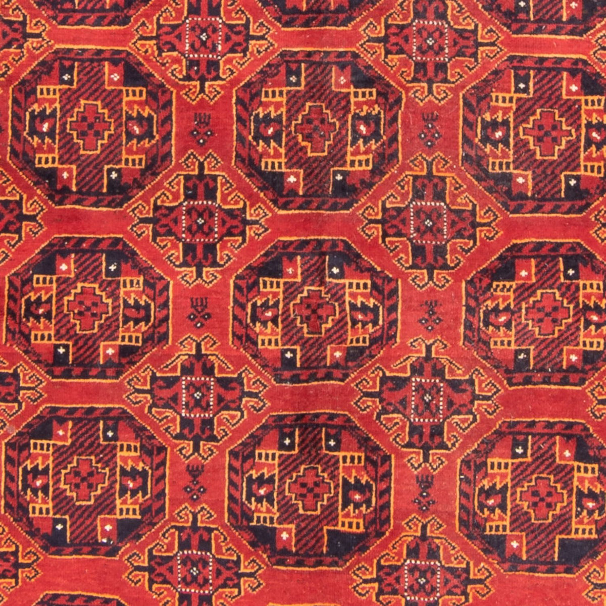 Turkaman-tæppe - 246 x 157 cm - rød
