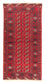 Løber Turkaman-tæppe - 180 x 83 cm - rød
