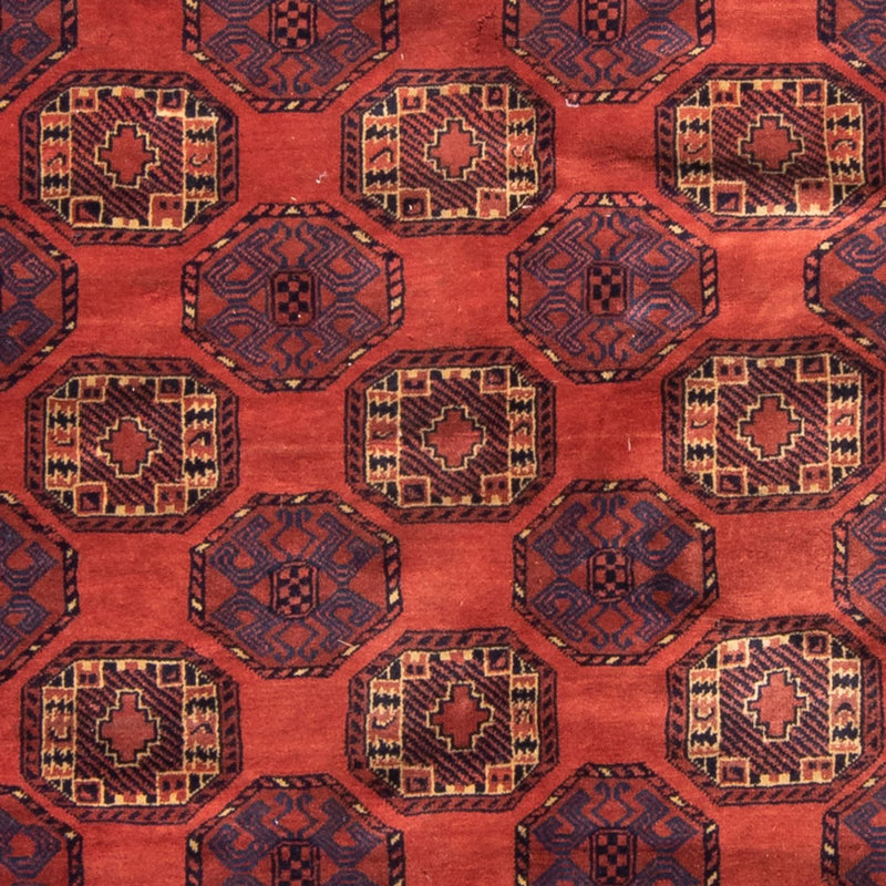 Turkaman-tæppe - 200 x 148 cm - rød