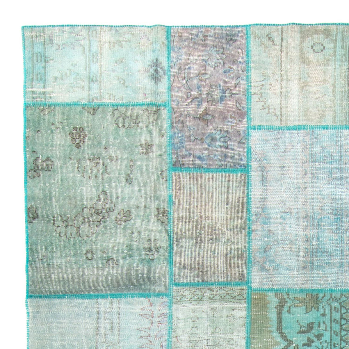 Vintage tæppe - 303 x 203 cm - turkis