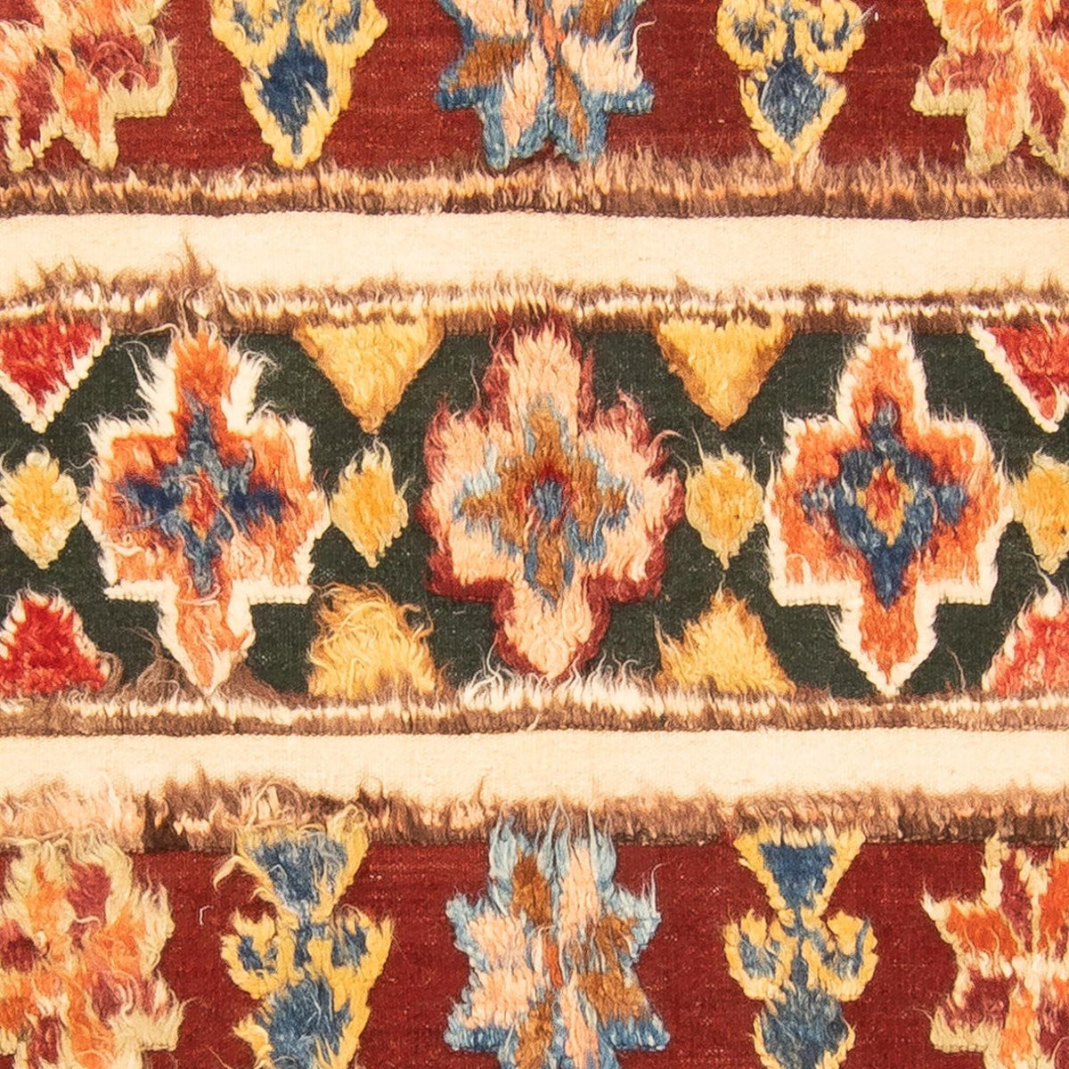 Berber tæppe - 211 x 158 cm - flerfarvet