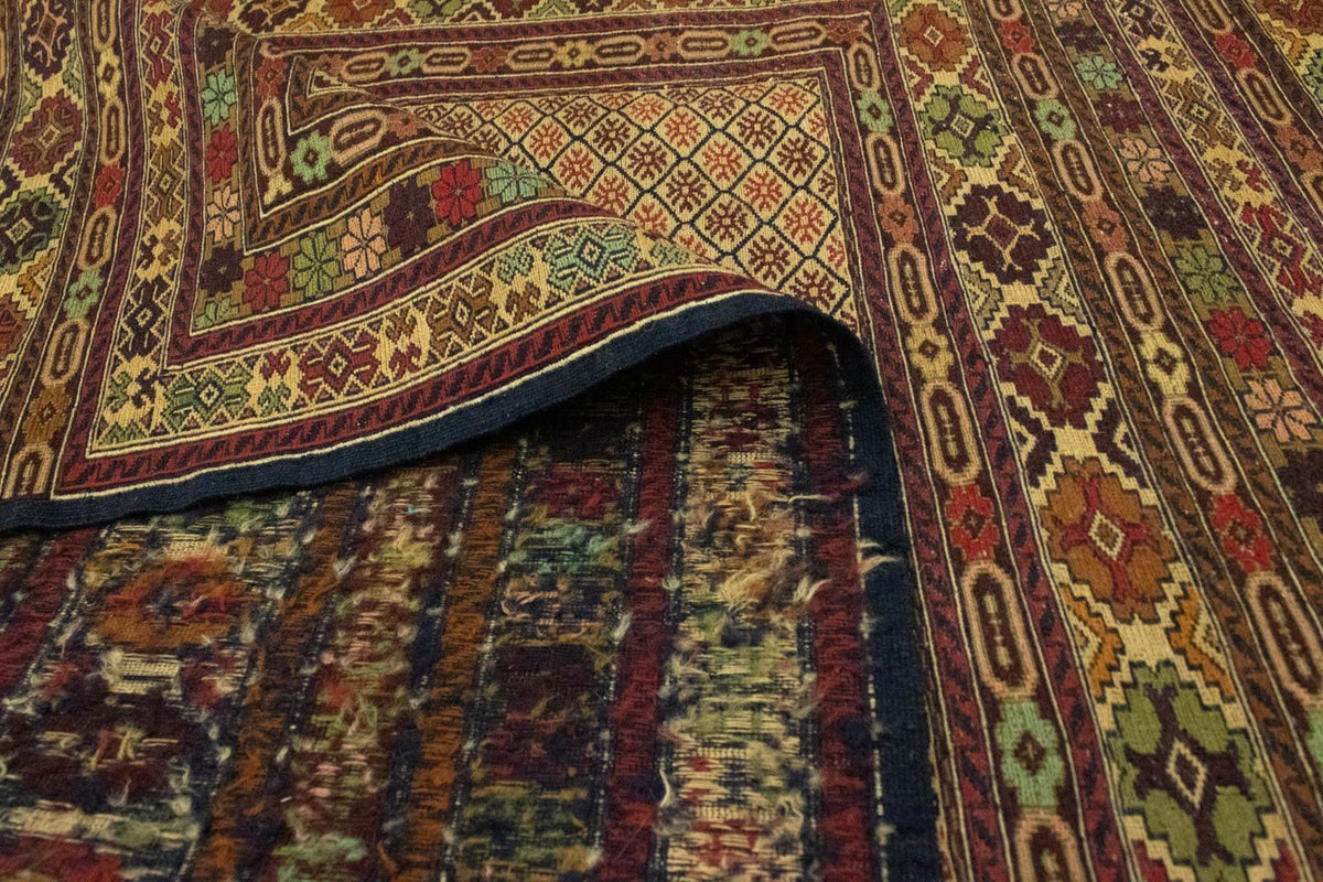 Kelim-tæppe - orientalsk - 189 x 130 cm - brun