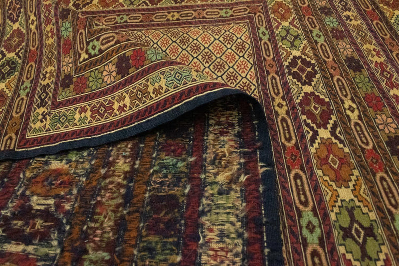 Kelim-tæppe - orientalsk - 189 x 130 cm - brun