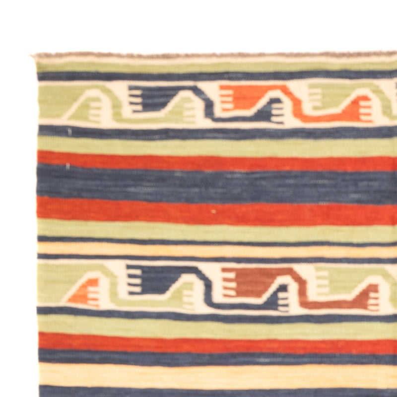 Kelim-tæppe - orientalsk - 202 x 154 cm - flerfarvet