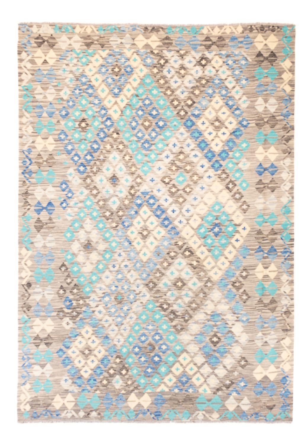 Kelim Carpet - Splash - 241 x 174 cm - flerfarvet