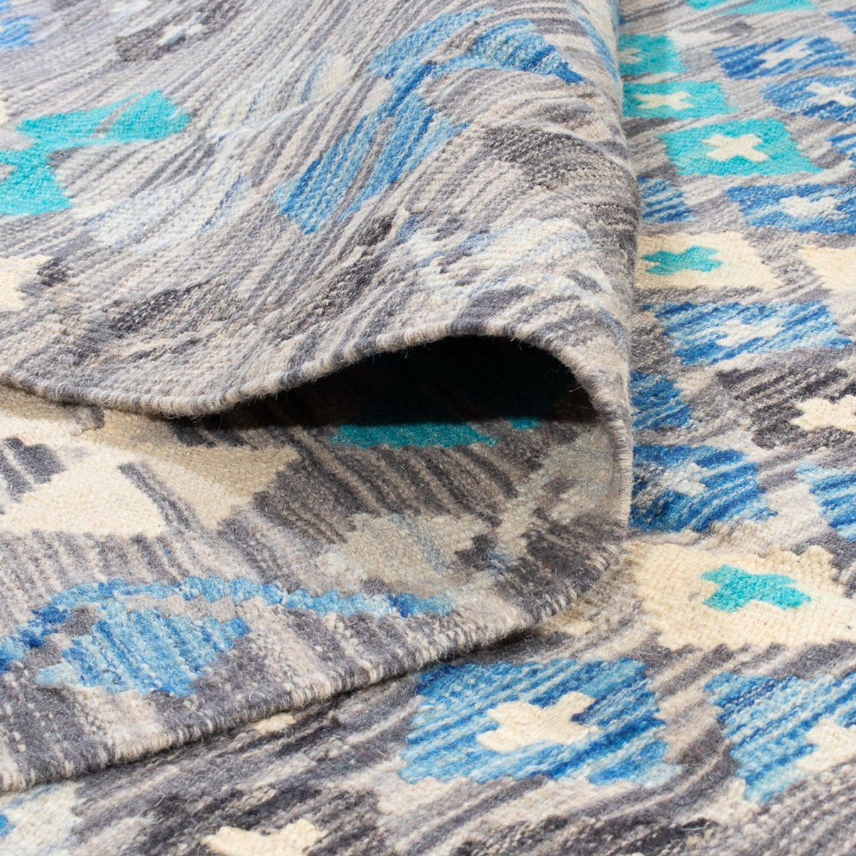 Kelim Carpet - Splash - 241 x 174 cm - flerfarvet