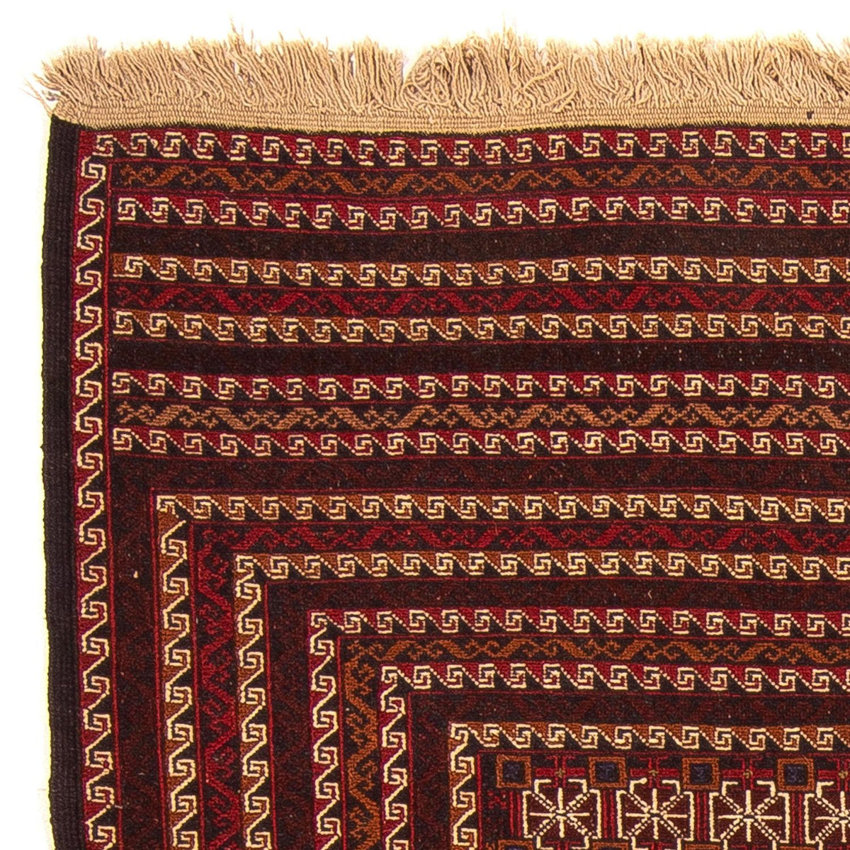 Kelim-tæppe - orientalsk - 180 x 133 cm - mørkerød