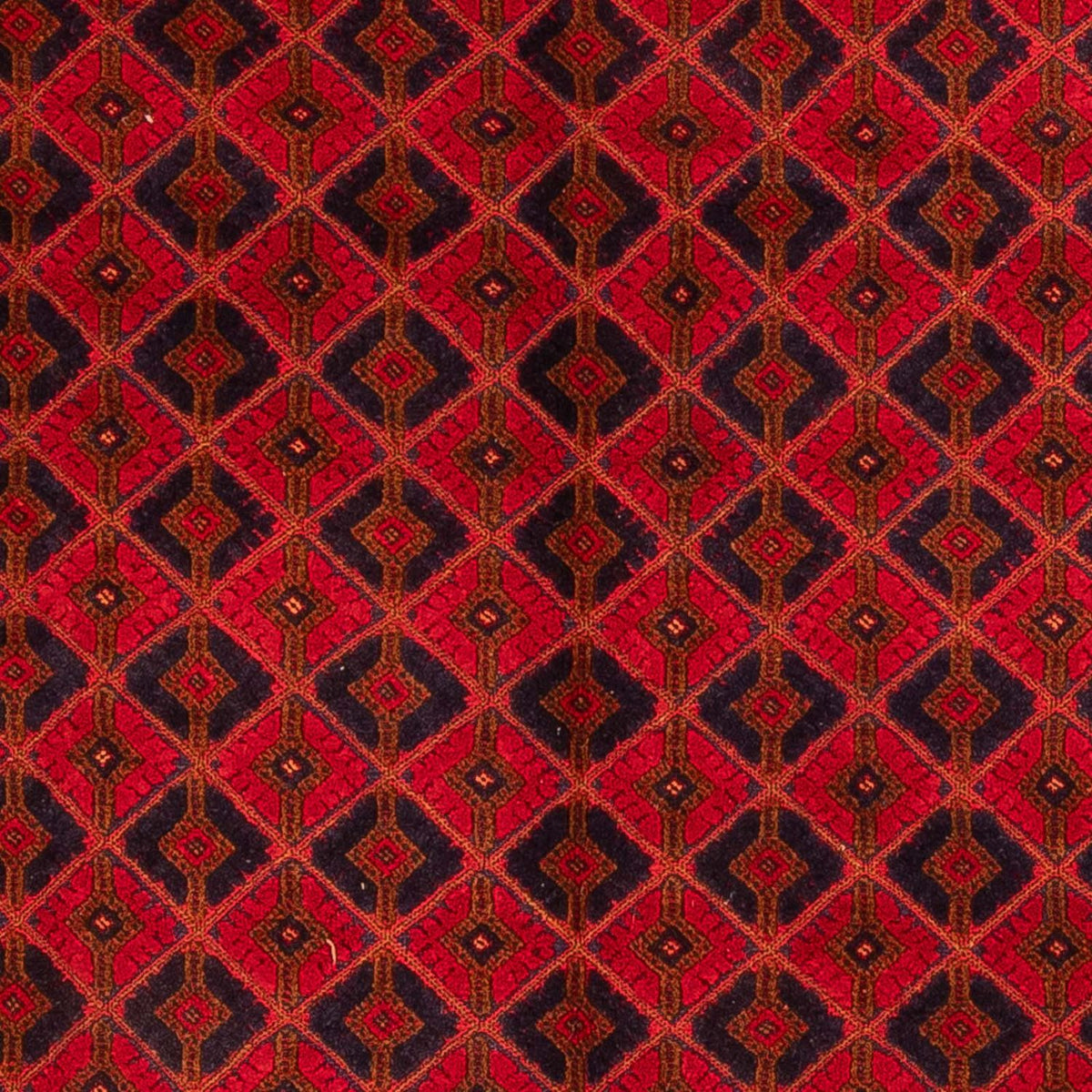 Turkaman-tæppe - 190 x 153 cm - mørkerød