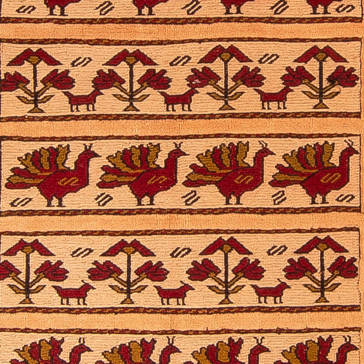 Kelim-tæppe - orientalsk - 180 x 140 cm - brun