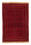 Kelim-tæppe - orientalsk - 183 x 132 cm - mørkerød