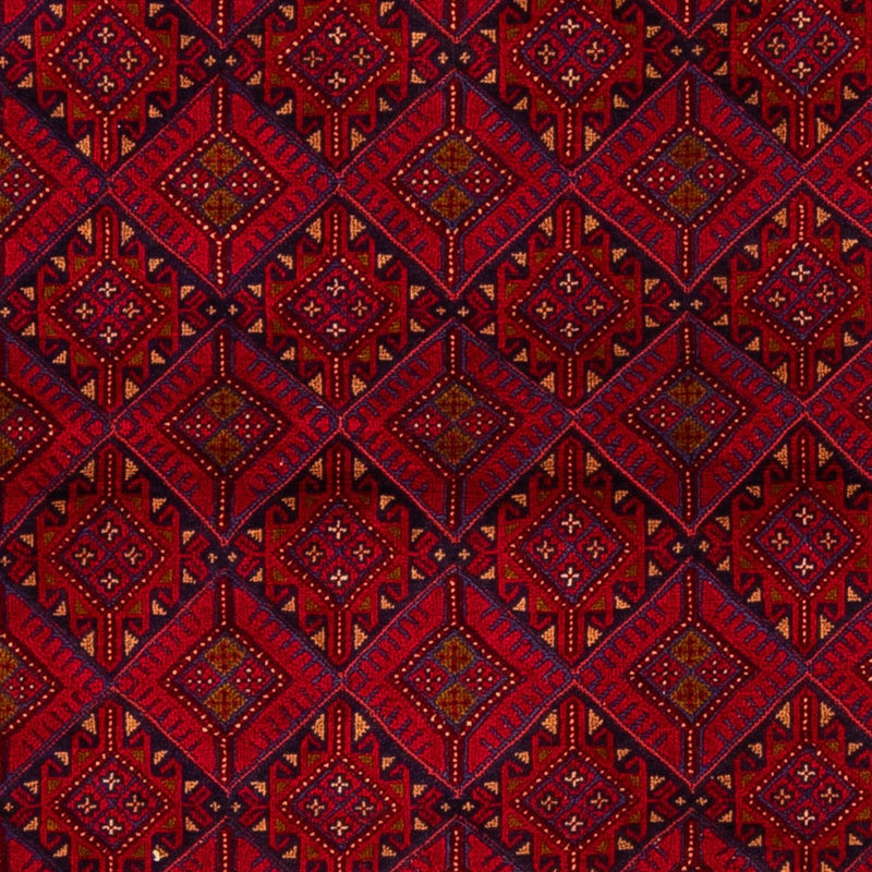 Kelim-tæppe - orientalsk - 183 x 132 cm - mørkerød