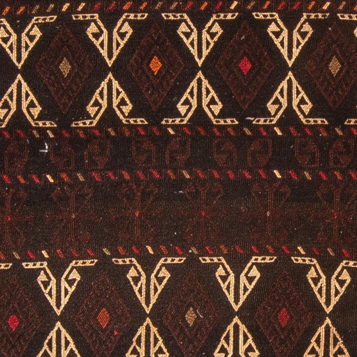 Kelim-tæppe - orientalsk - 178 x 118 cm - brun