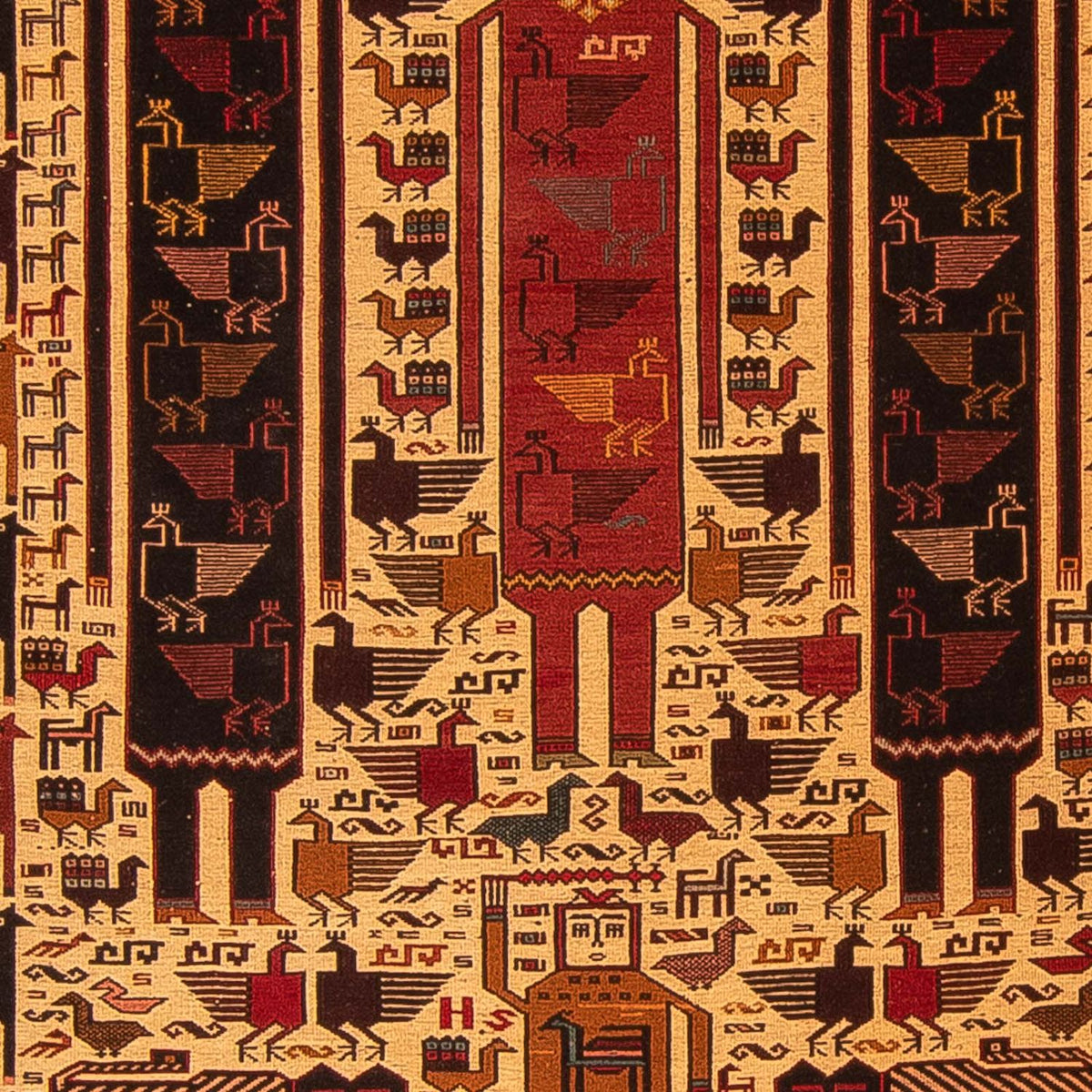 Kelim-tæppe - orientalsk - 200 x 122 cm - beige