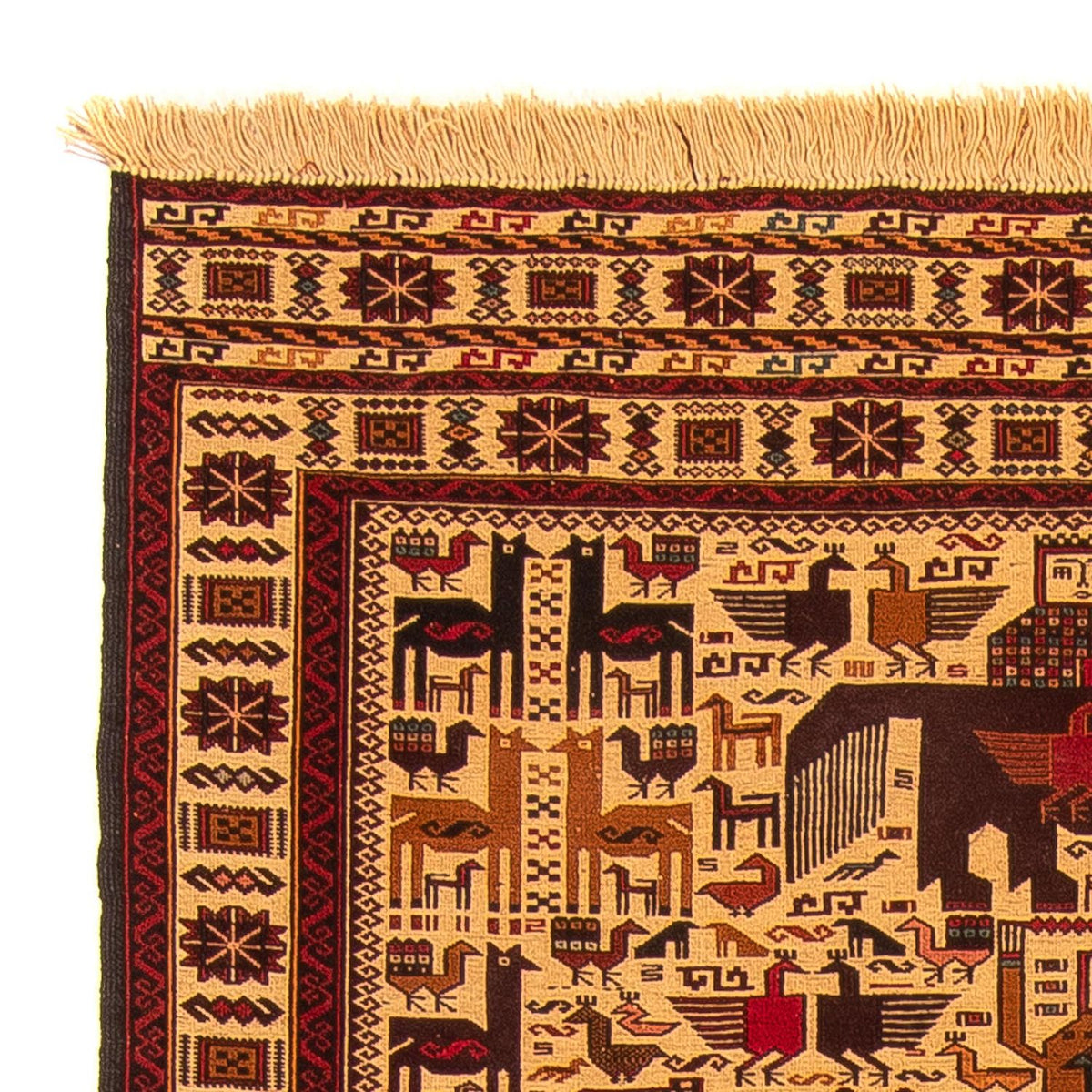 Kelim-tæppe - orientalsk - 200 x 122 cm - beige