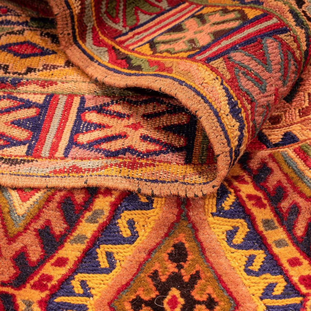 Kelim-tæppe - orientalsk - 168 x 132 cm - flerfarvet