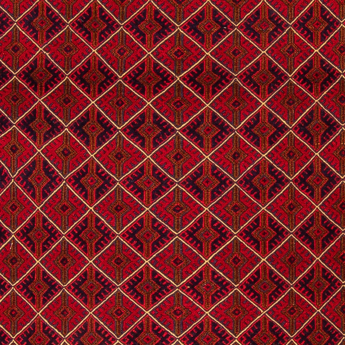 Kelim-tæppe - orientalsk - 196 x 136 cm - mørkerød