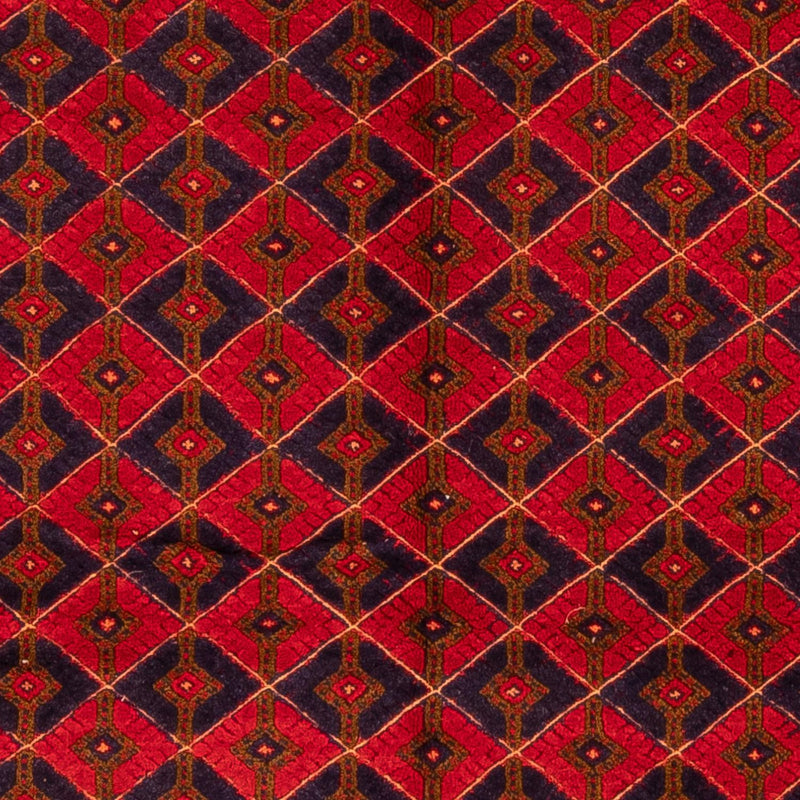 Kelim-tæppe - orientalsk - 198 x 151 cm - mørkerød