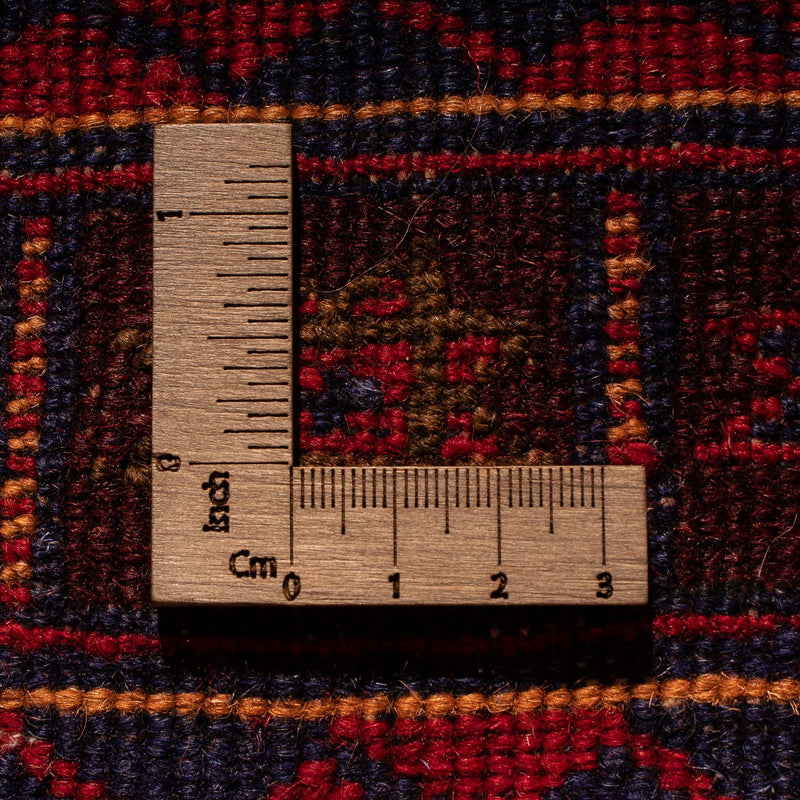 Kelim-tæppe - orientalsk - 202 x 153 cm - mørkerød