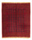 Kelim-tæppe - orientalsk firkantet - 187 x 158 cm - mørkerød