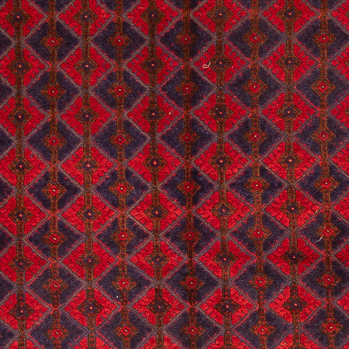 Kelim-tæppe - orientalsk firkantet  - 187 x 158 cm - mørkerød