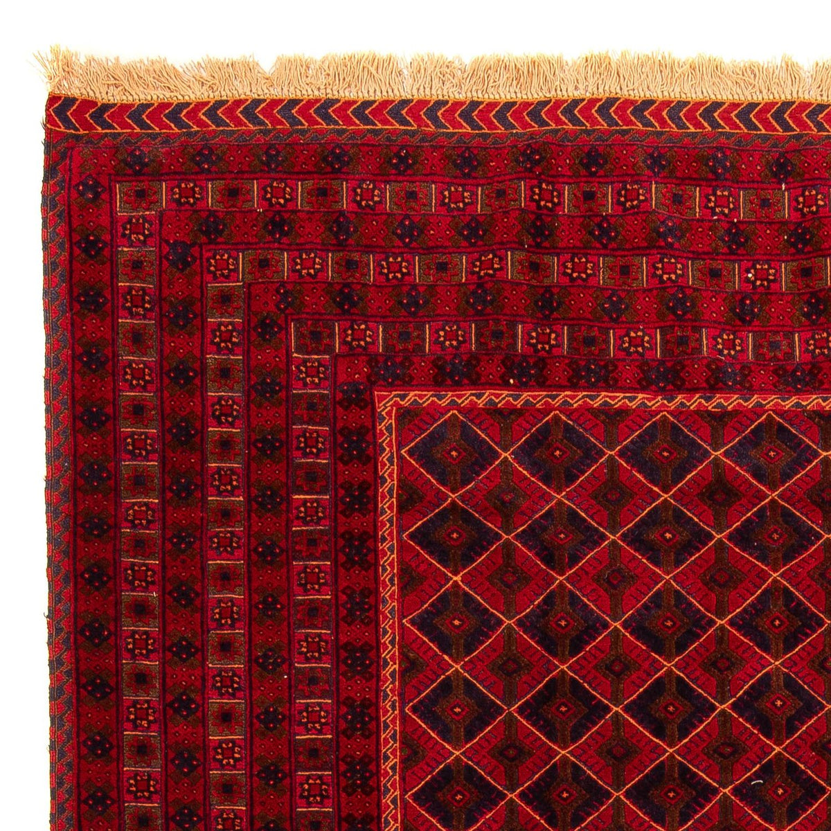 Kelim-tæppe - orientalsk - 289 x 205 cm - mørkerød
