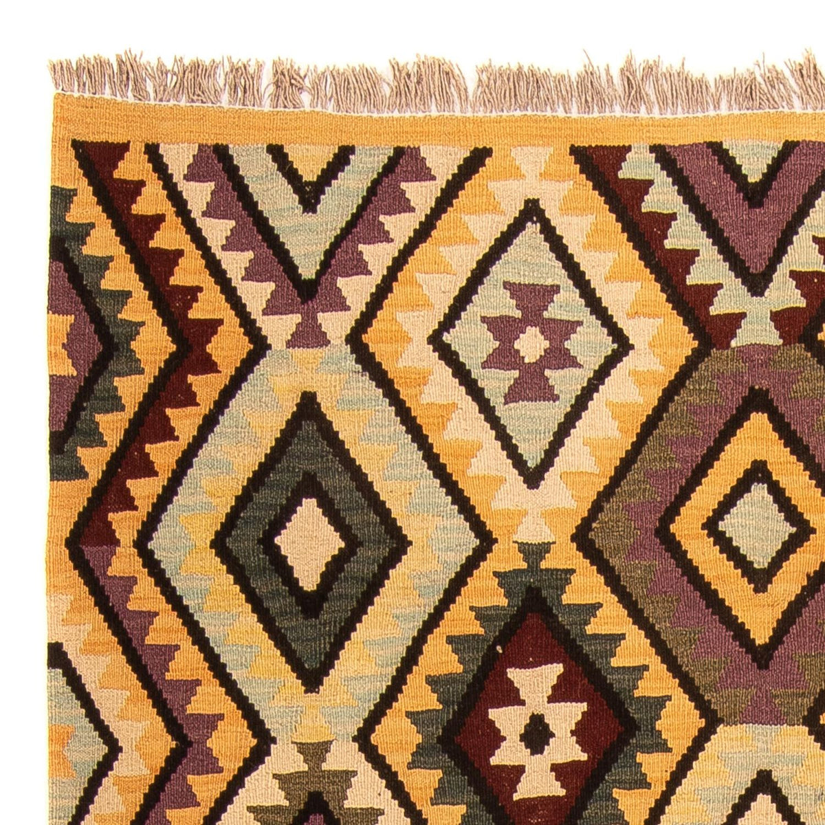 Kelim Carpet - Splash - 193 x 154 cm - flerfarvet