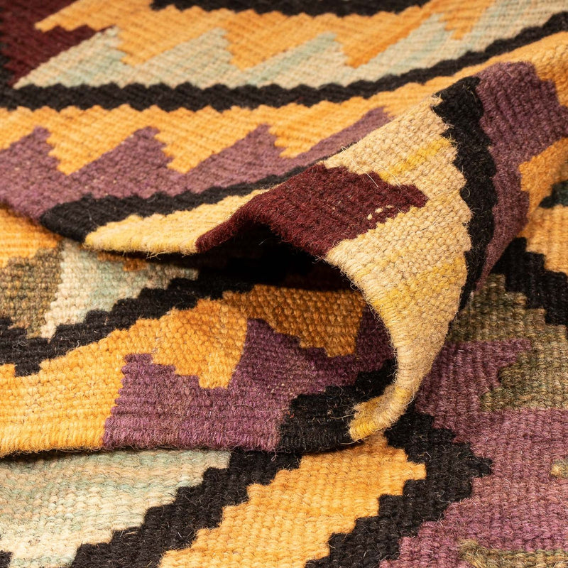 Kelim Carpet - Splash - 193 x 154 cm - flerfarvet