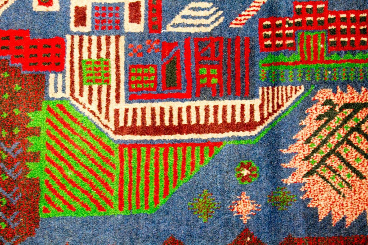 Baluch-tæppe - 135 x 89 cm - flerfarvet
