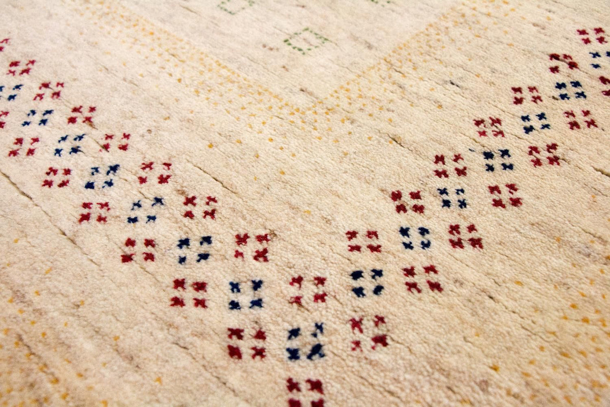 Gabbeh Tæppe - Loribaft Persisk - 400 x 300 cm - beige
