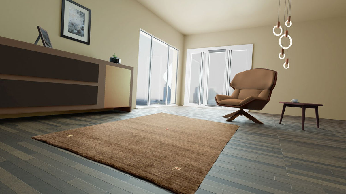 Gabbeh-tæppe - Indus - 250 x 200 cm - brun