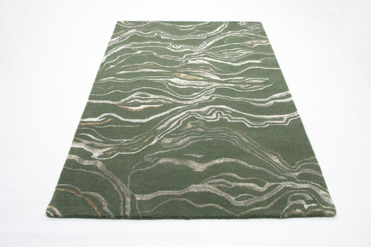 Designer tæppe - 242 x 153 cm - grøn