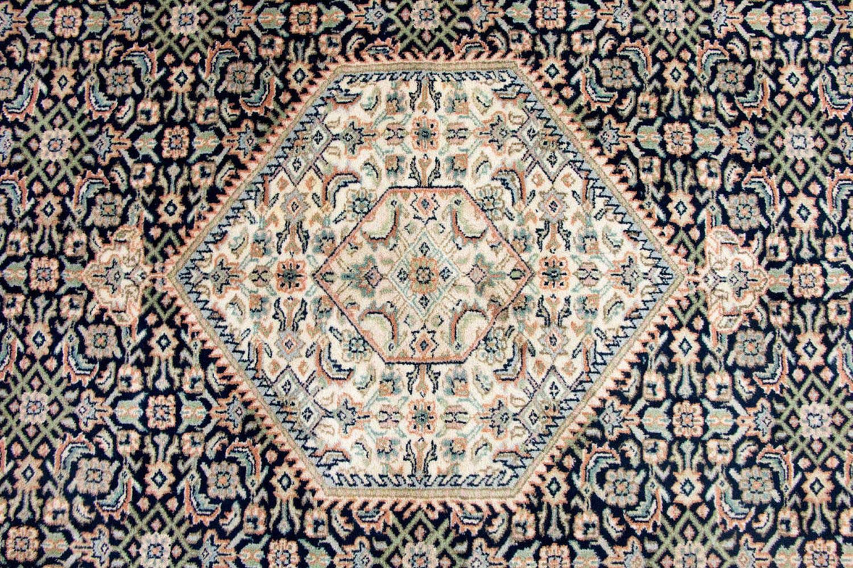 Persisk tæppe - Bijar - 248 x 196 cm - mørkeblå