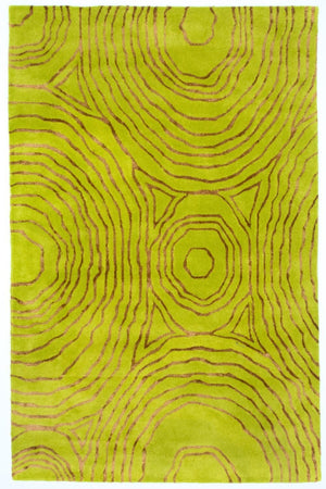 Designer tæppe - 241 x 152 cm - lysegrøn