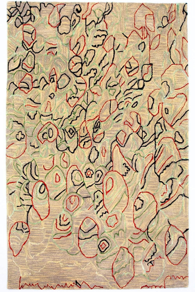 Designer tæppe - 242 x 152 cm - beige