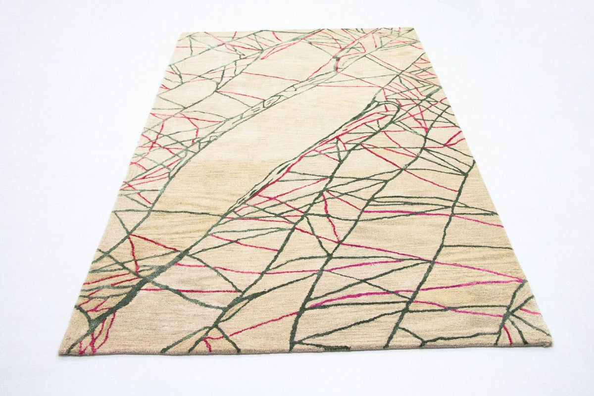 Designer tæppe - 242 x 154 cm - beige