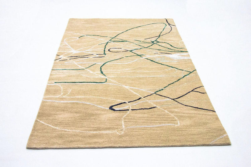 Designer tæppe - 242 x 153 cm - beige