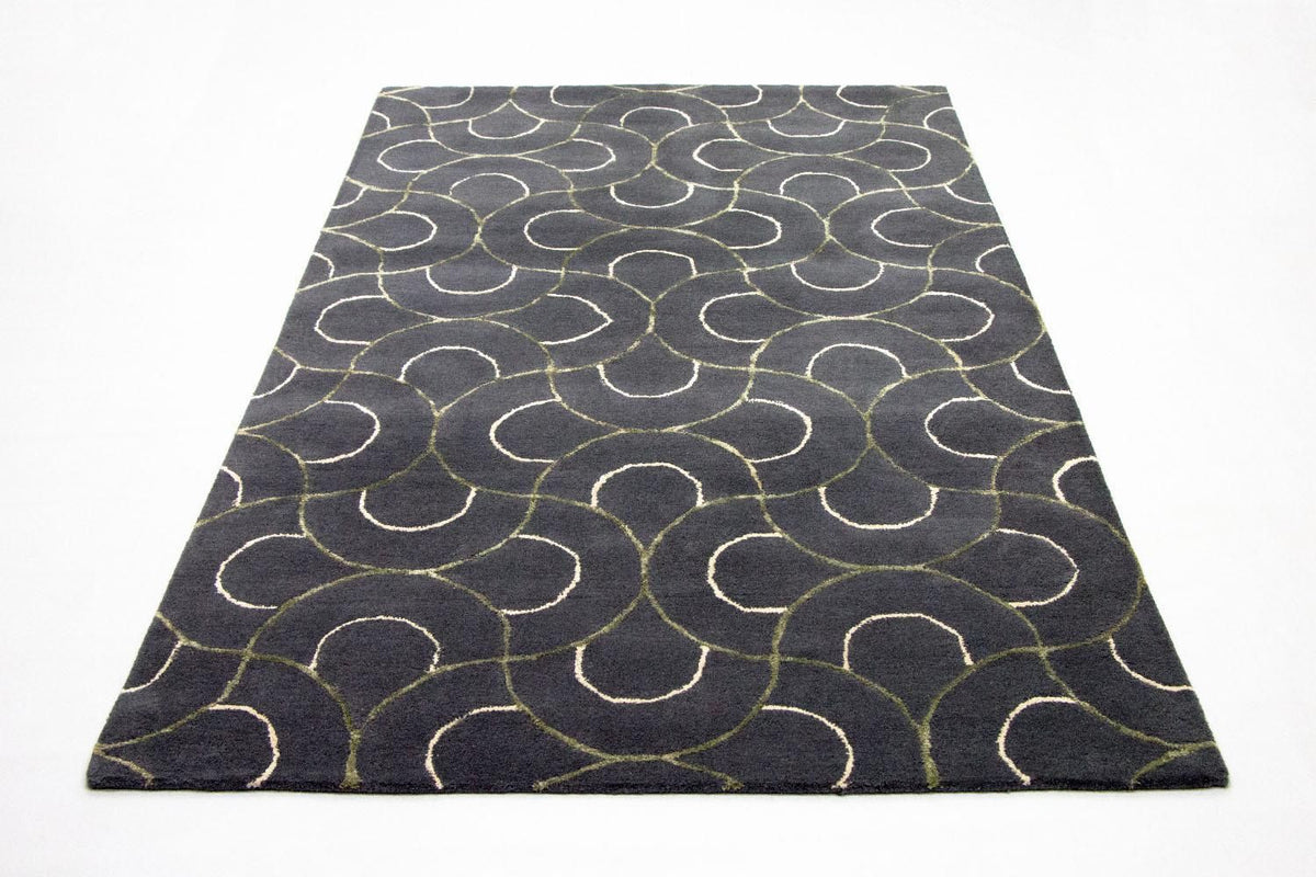 Designer tæppe - 242 x 152 cm - blå